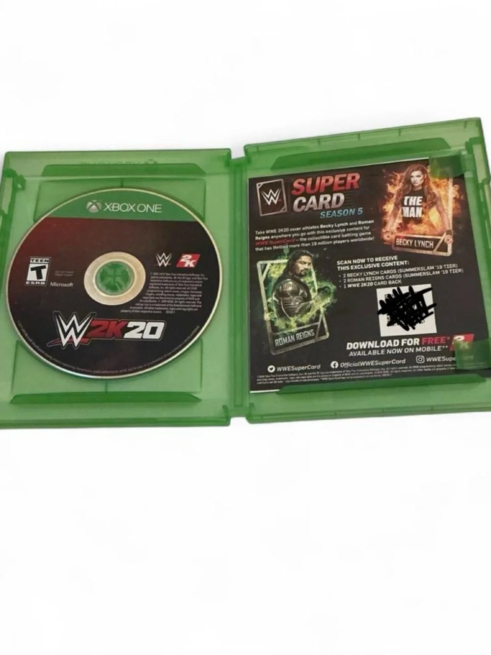 WWE 2K20 Xbox One Video Game - Green Case